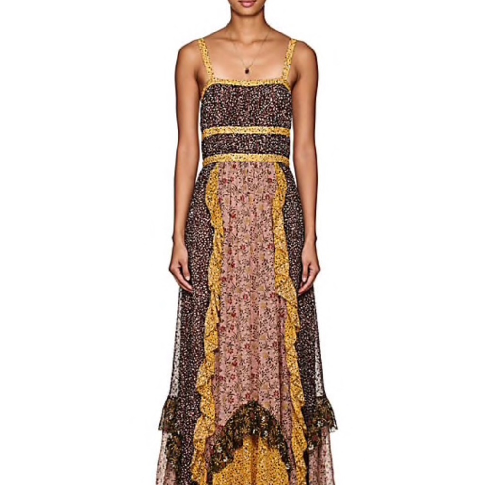 ULLA JOHNSON BRIE DRESS IN TROPICAL - WORN ONCE